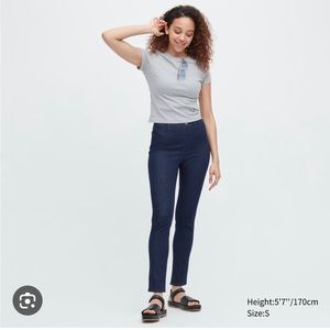Uniqlo Stretch Navy Blue Leggings Pants